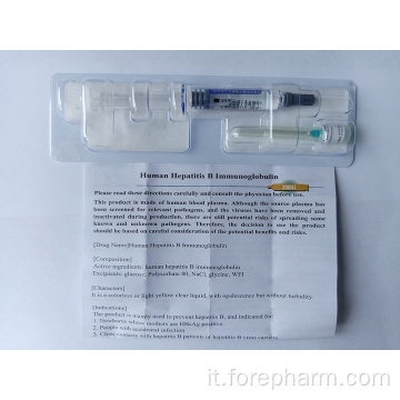 Iniezione di immunoglobulina umana per l&#39;epatite B